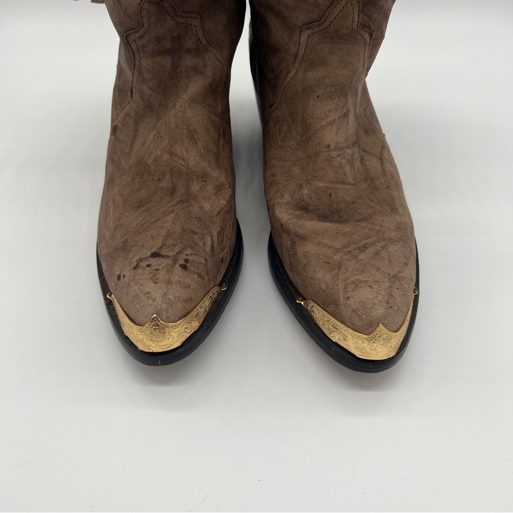 Women's Durango Western Boots Size 5 1/2 Tassels Brown Metal Tip - Picture 2 of 13